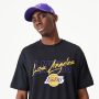 Trička - New Era Script os mesh Tee Los Angeles Lakers