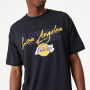 Trička - New Era Script os mesh Tee Los Angeles Lakers
