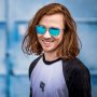 MERLIN SUNGLASSES (crystal/mirror blue)